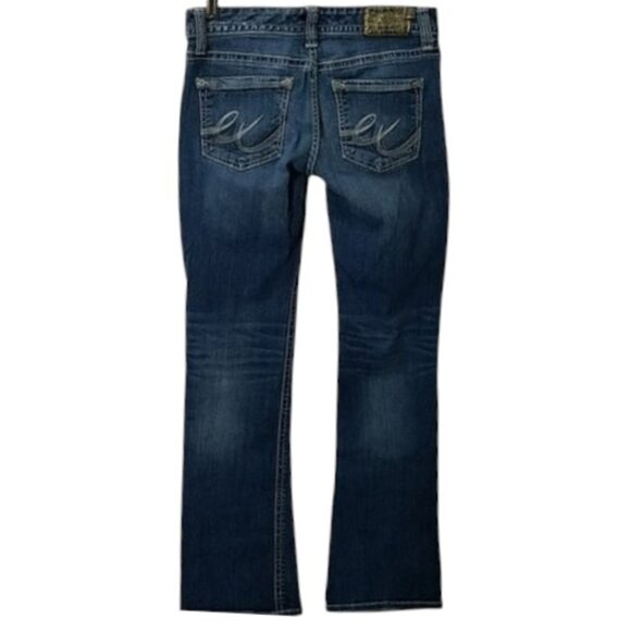 Express Stella Low Rise Bootcut Jeans Size 4R Medium Wash - Picture 2 of 8